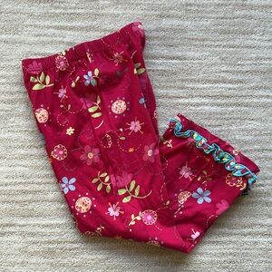 Hanna Andersson Pink Floral Ruffle Bloomer Pants Size 120 | 6 - 7